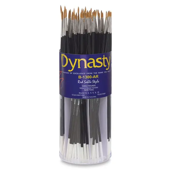 Dynasty Red Sable Brush Set - Round, Canister of 72 {1}