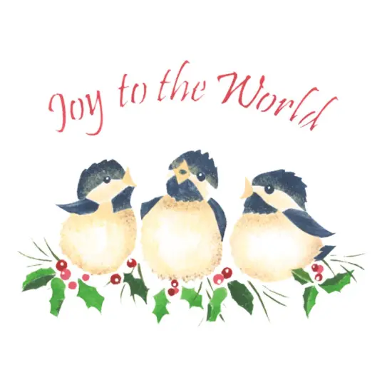 Joy to The World Chickdee Craft Stencil | 3380 by Designer Stencils | Word & Phrase Stencils | Reusable Art Craft Stencils for Painting on Walls, Canvas, Wood | Reusable Plastic Paint Stencil for Home Makeover | Easy to Use & Clean Art Stencil {1}