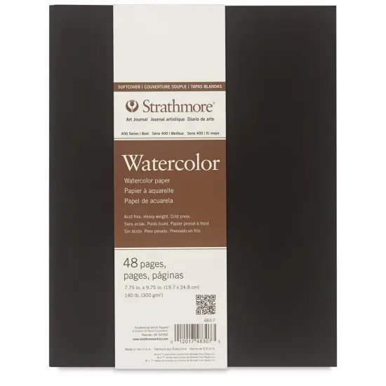 Strathmore Softcover 400 Series Watercolor Art Journal - 9-3/4" x 7-3/4", 140 lb, 24 Sheets {2}