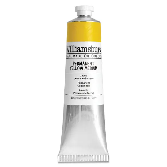 Williamsburg Handmade Oil Paint - Permanent Yellow Medium, 150 ml tube {1}