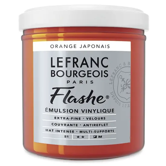 Lefranc & Bourgeois Flashe Vinyl Paint - Japanese Orange, 125 ml jar {2}