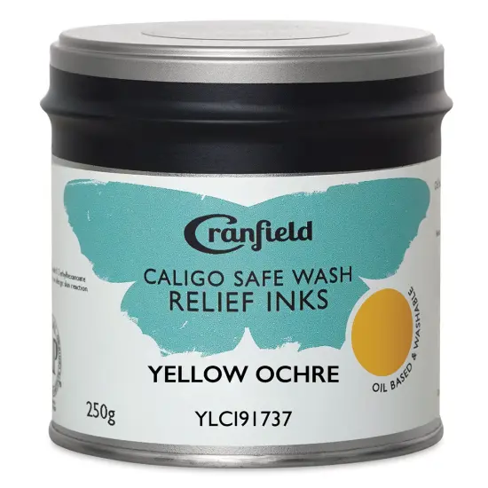Cranfield Caligo Safe Wash Relief Ink - Yellow Ochre, 250 g {1}