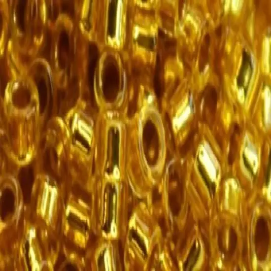 Toho Aiko Cylinder Seed Bead - TB-0752 - Gilt Lined Topaz, 5 grams {1}