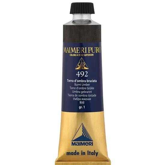 Maimeri Puro Oil Color - Burnt Umber, 40 ml tube {1}