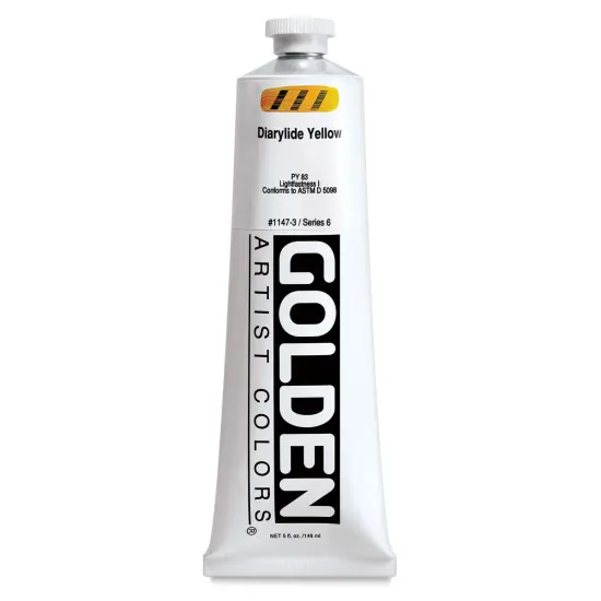 Golden Heavy Body Artist Acrylics - Diarylide Yellow, 5 oz Tube {1}
