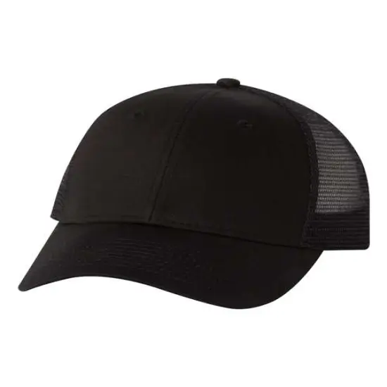 Valucap&reg; Mesh Back Twill Trucker Cap Black/ White {4}