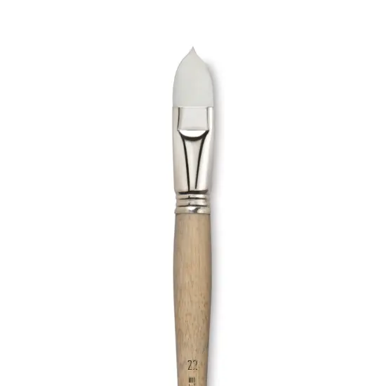 Escoda Perla Toray White Synthetic Brush - Filbert, Long Handle, Size 22 {1}