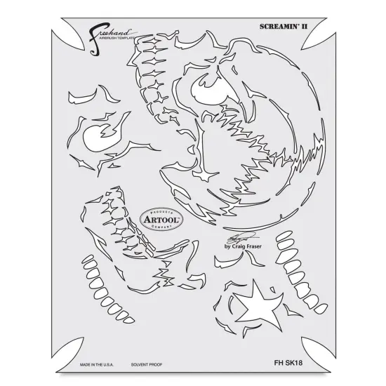 Iwata Artool Freehand Template - Return of Skull Master Screamin' II {2}