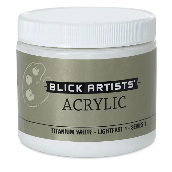 Blick Artists' Acrylic - Titanium White, 16 oz jar {2}