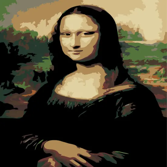 Artwille DIY Paint by Numbers for Adults and Kids, Acrylic Painting Kit - "Joconda", 13.8 x 17.7 in {1}