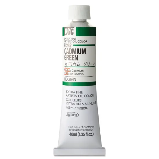 Holbein Artists' Oil Color - Cadmium Green, 40 ml tube {1}