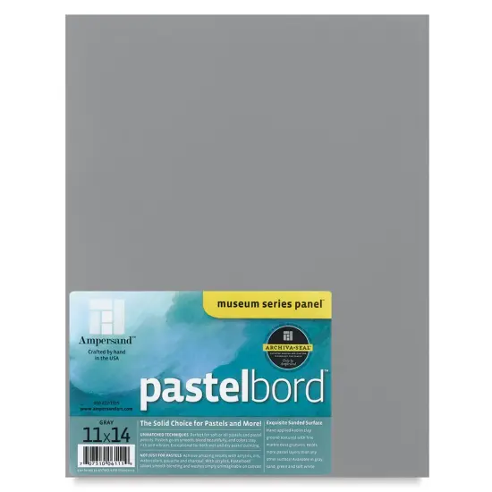 Ampersand Pastelbord Panel - 11" x 14", 1/8" Profile, Gray {1}