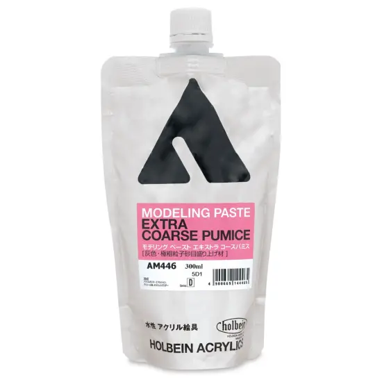 Holbein Acrylic Medium - Pumice Modeling Paste, Extra Coarse, 300 ml pouch {2}