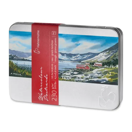 Hahnem&uuml;hle Watercolor Postcards - Rough, Pkg of 30 {1}