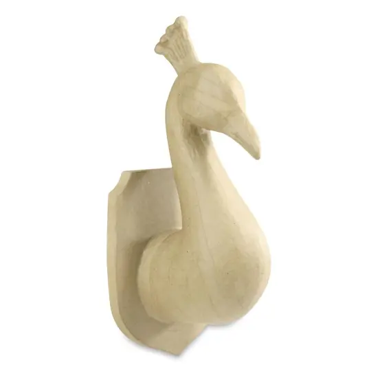 DecoPatch Paper Mache Animal Head Trophy - Peacock {1}
