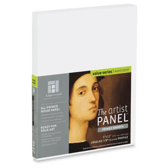 Ampersand Value Series Artist Panel - Smooth, 6" x 12", 7/8" Cradle {1}