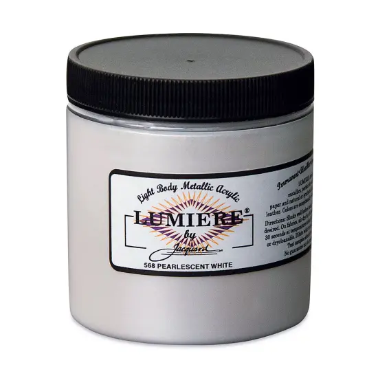 Jacquard Lumiere Acrylic - Pearlescent White, 8 oz Jar {1}