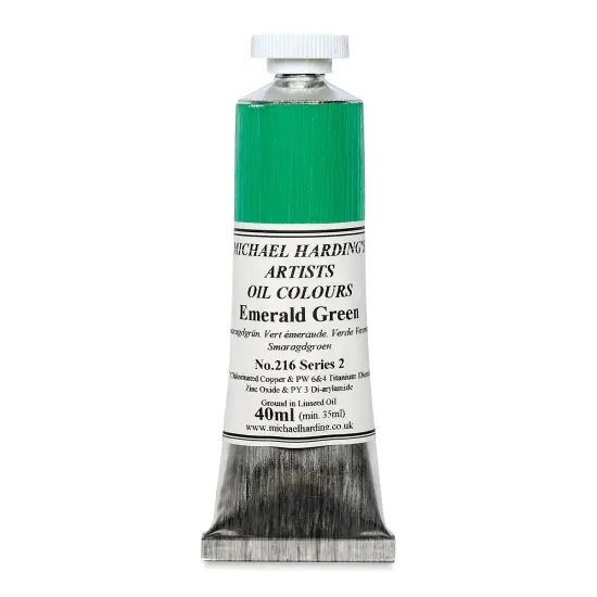 Michael Harding Artists Oil Color - Emerald Green, 40 ml tube {1}