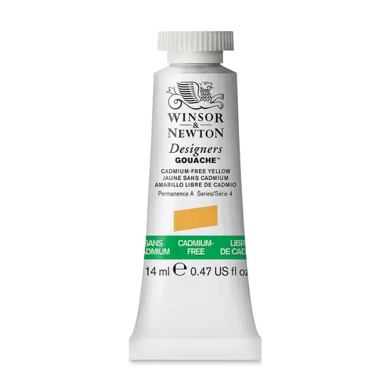 Winsor & Newton Designers Gouache - Cadmium-Free Yellow, 14 ml tube {1}