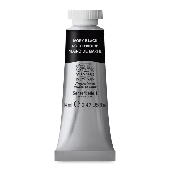 Winsor & Newton Professional Watercolor - Ivory Black, 14 ml tube {1}