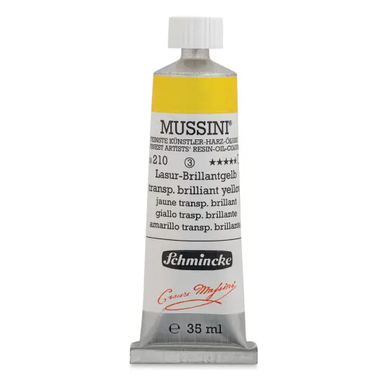 Schmincke Mussini Oil Color - Transparent Brilliant Yellow, 35 ml tube {1}
