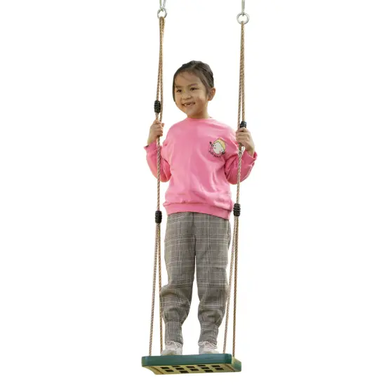 Adjustable Plastic Standing Swing, Outdoor Kids Playground Swing, for All Ages Green {7}
