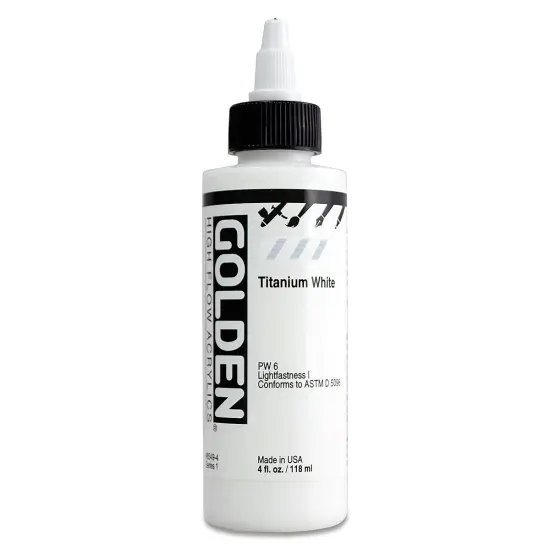 Golden High Flow Acrylics - Titanium White, 4 oz bottle {2}