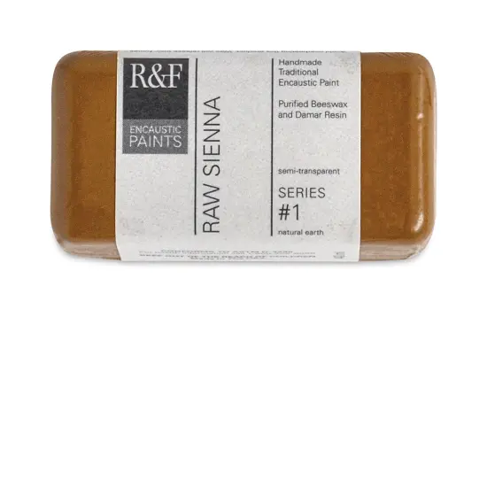 R&F Encaustic Paint Block - Raw Sienna, 40 ml block {2}