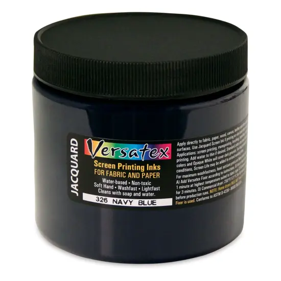 Jacquard Versatex Screen Printing Ink - Navy Blue, 16 oz jar {1}