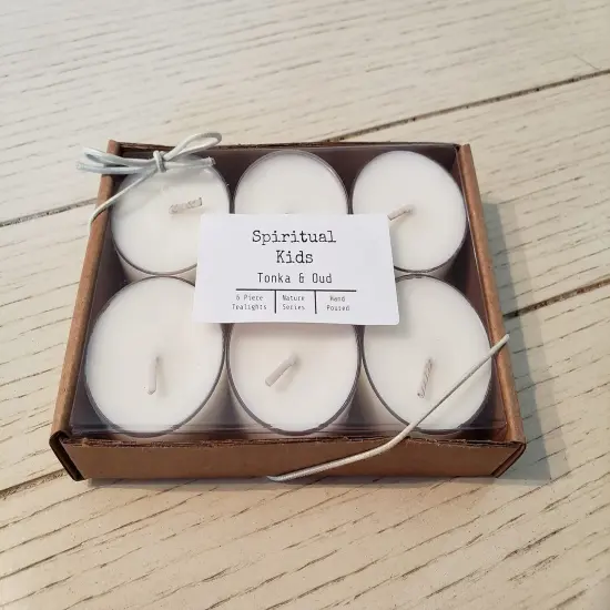 Tonka & Oud 6 Count Soy Tealights Hand Poured with All Natural Soy Wax and Fragrant/ Essential Oils! {2}