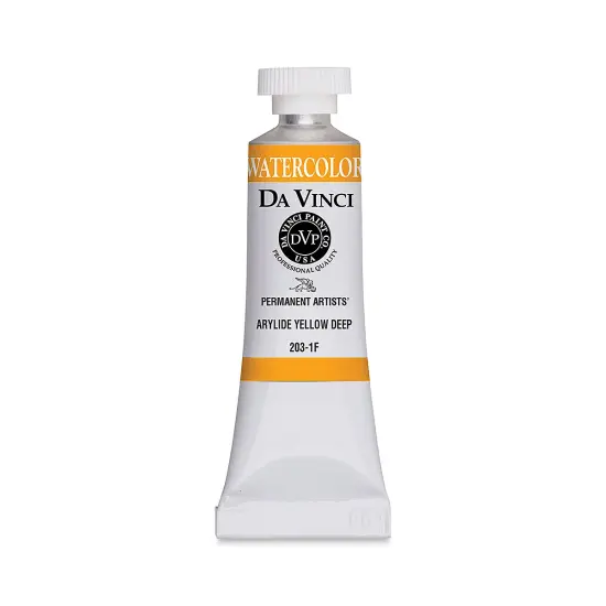 Da Vinci Artists' Permanent Watercolor - Arylide Yellow Deep, 15 ml tube {1}