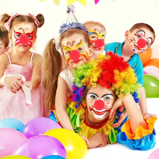 Red Carnival Clown Noses - Red Sponge Nose for Circus Costume Party Supplies - 12 Pieces {5}