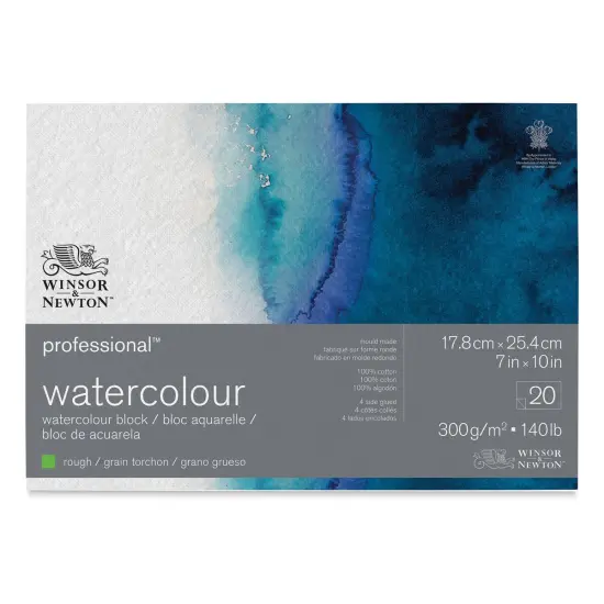 Winsor & Newton Professional Watercolor Block - 7" x 10", Rough Press {1}