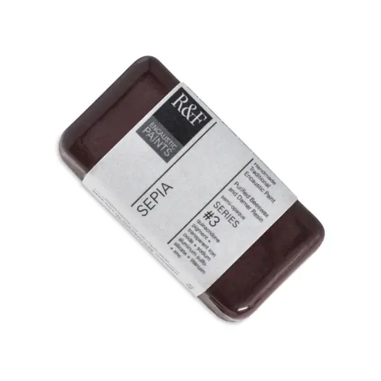 R&F Encaustic Paint Block - Sepia, 40 ml block {1}
