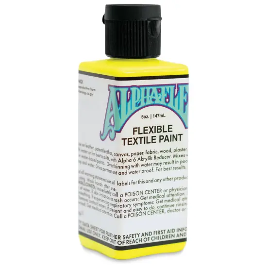 Alpha6 AlphaFlex Textile and Leather Paint - Electroshock Yellow, 147 ml, Bottle {1}