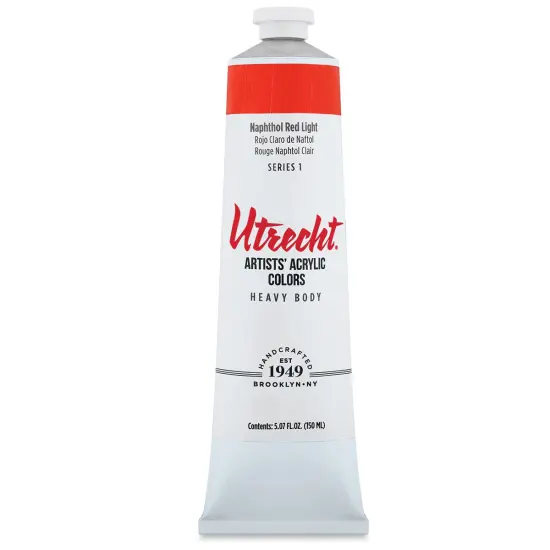 Utrecht Artists' Acrylic Paint - Naphthol Red Light, 5 oz tube {2}