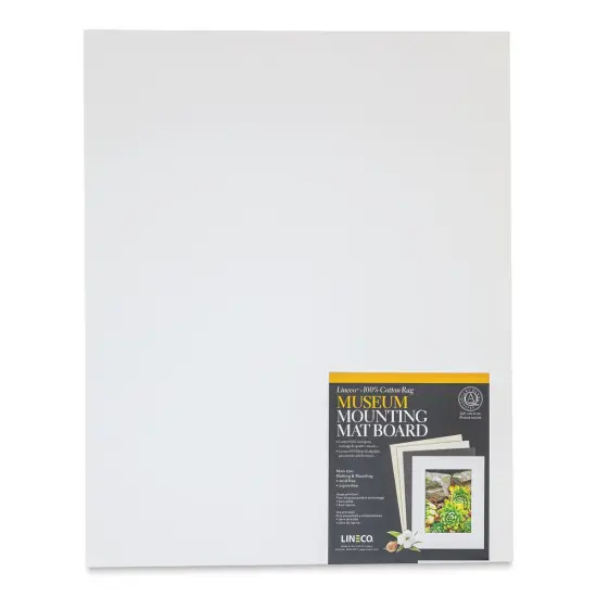 Lineco Cotton Rag Museum Mounting Boards - Pkg of 25,White, 16" x 20" {1}
