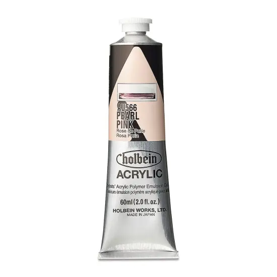 Holbein Heavy Body Artist Acrylics - Pearl Pink, 60 ml tube {1}
