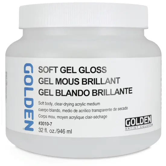 Golden Soft Acrylic Gel Medium - Gloss, 32 oz jar {1}