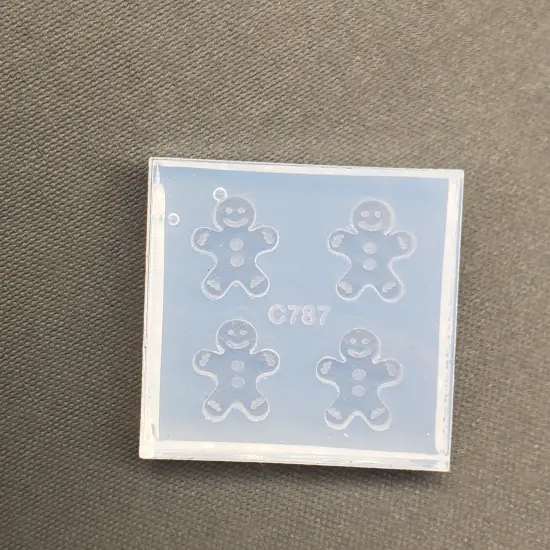 Gingerbread Man Stud Earrings Silicone Mold(A5) {2}