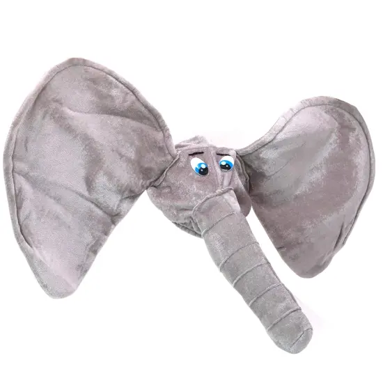 Stuffed Elephant Costume Hat - Plush Animal Funny Costume Accessories Hat - 1 Piece Grey {1}