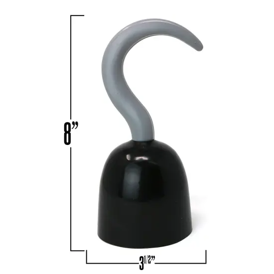 Captain Hook Costume Accessories - Plastic Hook Pirate Costume Accessory - 1 Piece Black {6}