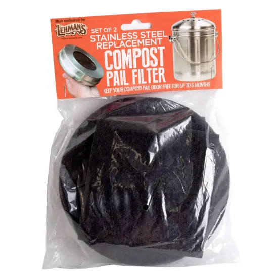 Lehman's Compost Pail Replacement Filters, 2 Sets of 4.5 in Square and 6.5 in Round {3}