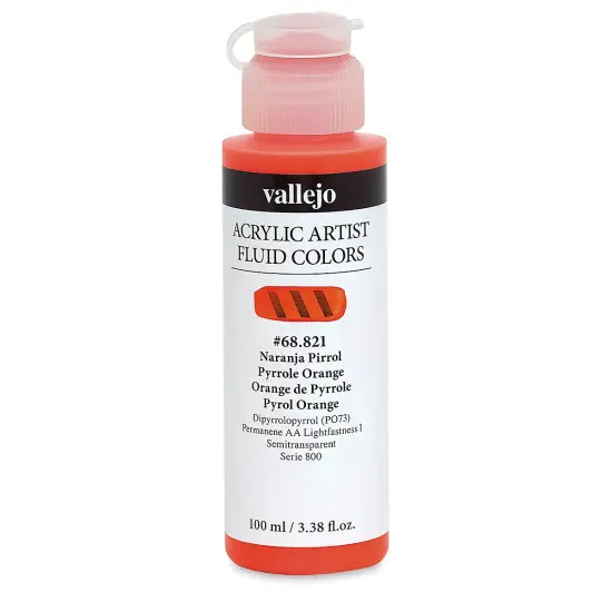 Vallejo Fluid Acrylic - Pyrrole Orange, 100 ml {2}