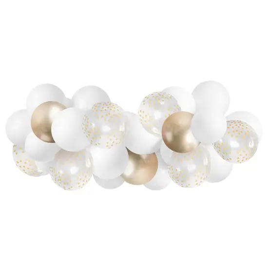Balloon Garland - White & Gold {1}