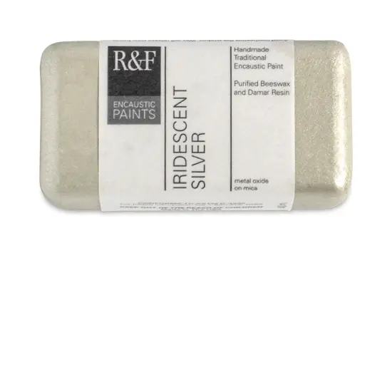 R&F Encaustic Paint Block - Iridescent Silver, 40 ml block {2}