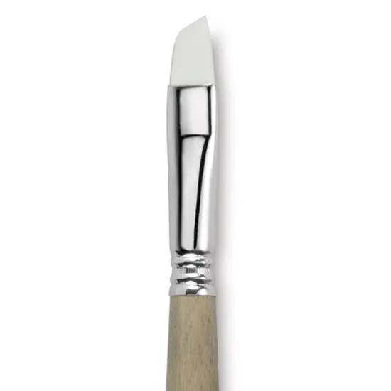Escoda Perla Toray White Synthetic Brush - Angular, Short Handle, Size 14 {1}