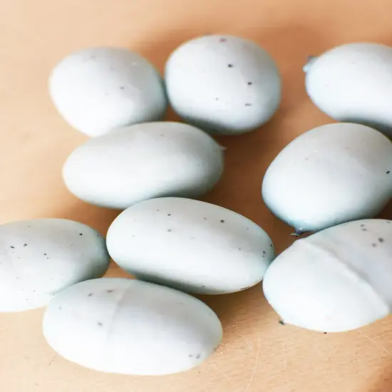 2" Faux Light Blue Eggs Assortment {3}