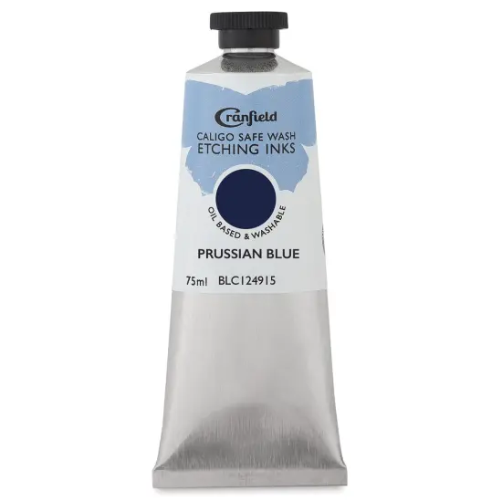 Cranfield Caligo Safe Wash Etching Ink - Prussian Blue, 75 ml Tube {1}