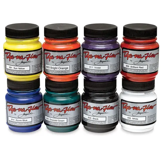 Jacquard Dye-Na-Flow Fabric Color - Set of 8 Colors, 2.25 oz jars {1}